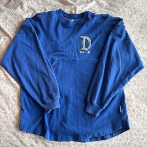Authentic Disneyland Blue Long Sleeve Spirit Jersey with Sparkles